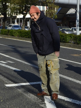 「アイテム（ニットキャップ/ビーニー）」を使った、Ricky さん（メンズ・173cm・20代）の春コーディネート