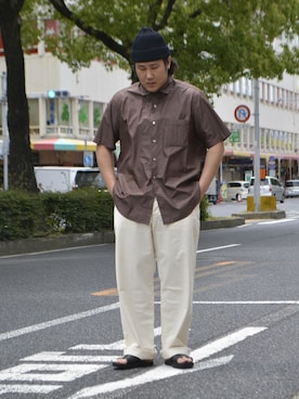 「アイテム（ニットキャップ/ビーニー）」を使った、Ricky さん（メンズ・173cm・20代）の春コーディネート