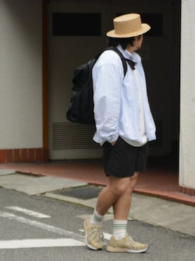 「BEN DAVIS（ベンデイビス）のアイテム（ソックス/靴下）」を使った、Ricky さん（メンズ・173cm）の夏コーディネート