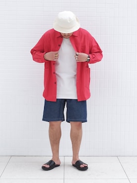 「SAINT JAMES（セントジェームス）のアイテム」を使った、Ricky さん（メンズ・173cm・20代）の夏コーディネート