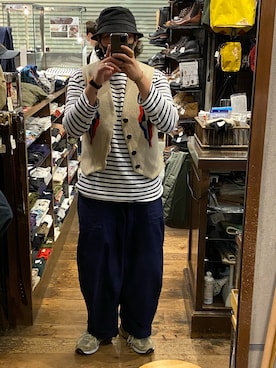 「SAINT JAMES（セントジェームス）のアイテム」を使った、Ricky さん（メンズ・173cm・20代）の夏コーディネート