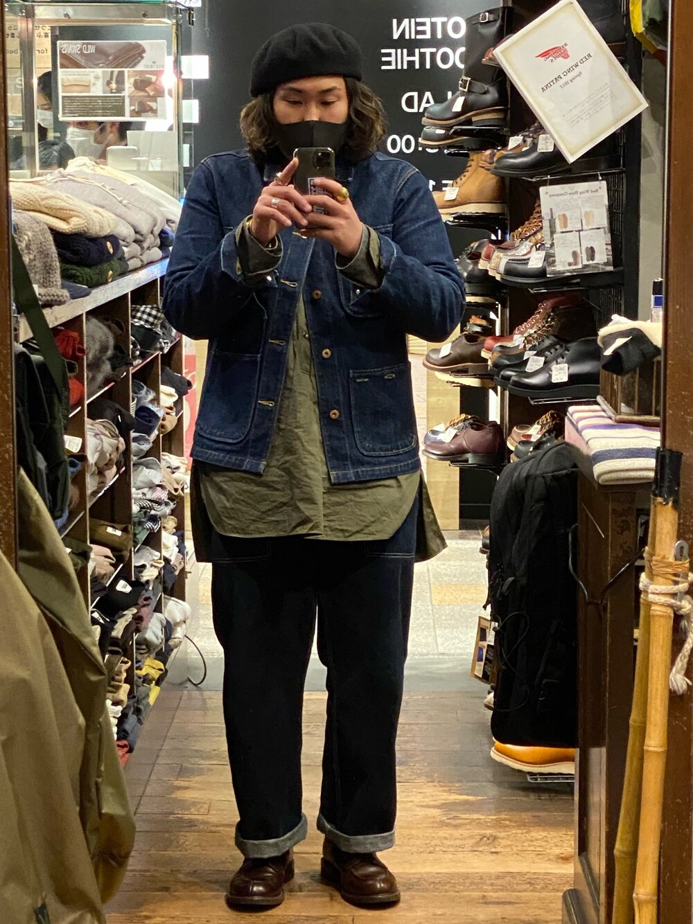 TELLASON ボア付きデニムジャケット　M TELLASON 米国製 テラソン 12.5oz セルビッチ ジーン ジャケット