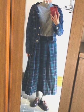 「ORiental TRaffic（オリエンタルトラフィック）のアイテム（ローファー）」を使った、ほなさん（レディース・160cm）の春コーディネート