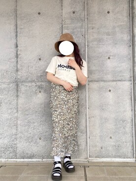 「アイテム（帽子）」を使った、𝐇さん（レディース・156cm・10代）の春コーディネート