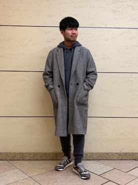 UNITED ARROWS＞ ヘリンボーン チェスター ベルテッド コートを使った