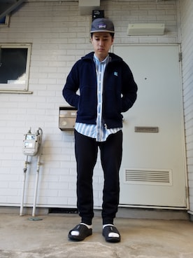 「HELLY HANSEN（ヘリーハンセン）のアイテム（ブルゾン）」を使った、まさおさん（メンズ・168cm）の秋コーディネート