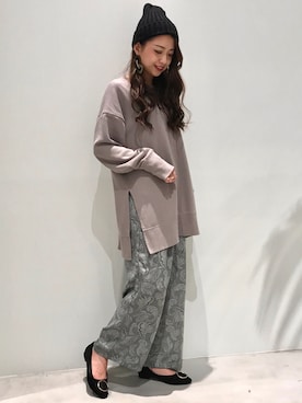 「BAYFLOW（ベイフロー）のアイテム（帽子）」を使った、ayaさん（レディース・160cm）の秋コーディネート