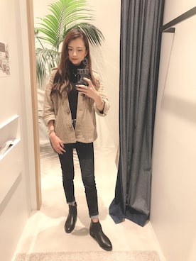 「UNIQLO（ユニクロ）のアイテム（ブーツ）」を使った、ayaさん（レディース・160cm）の秋コーディネート