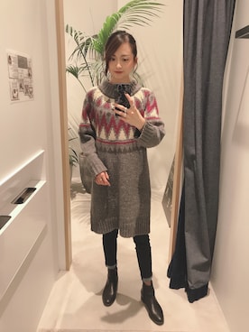 「UNIQLO（ユニクロ）のアイテム（ブーツ）」を使った、ayaさん（レディース・160cm）の秋コーディネート