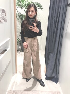 「UNIQLO（ユニクロ）のアイテム（ブーツ）」を使った、ayaさん（レディース・160cm）の秋コーディネート