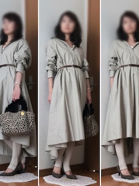 「オペークドットクリップ」｜Rieさん（レディース・154cm）の春コーディネート