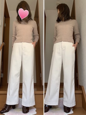 「CLEARIMPRESSION （クリアインプレッション）のアイテム（パンツ）」を使った、Rieさん（レディース・154cm）の冬コーディネート
