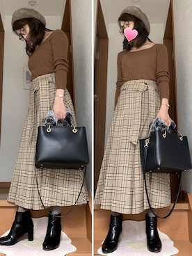 Rieさん（レディース・154cm）の冬コーディネート