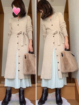 Rieさん（レディース・154cm）の冬コーディネート