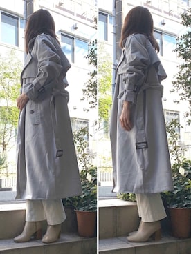 「ILIMA（イリマ）のアイテム（ブーツ）」を使った、Rieさん（レディース・154cm）の春コーディネート