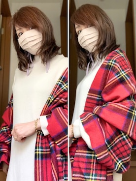 「カシミヤタッチ」｜Rieさん（レディース・154cm）の冬コーディネート
