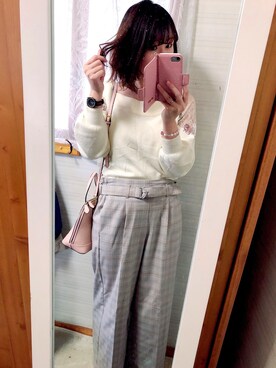 「Samantha Thavasa Petit Choice（サマンサタバサ　プチチョイス）のアイテム（バッグ）」を使った、cacoさん（レディース・160cm）の冬コーディネート
