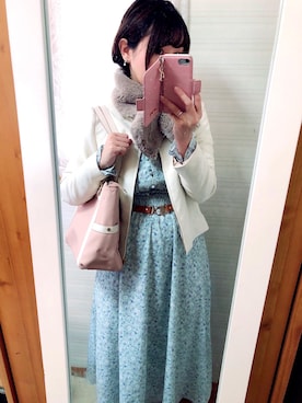 「index（インデックス）のアイテム（ノーカラージャケット）」を使った、cacoさん（レディース・160cm）の冬コーディネート