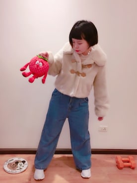 「dazzlin（ダズリン）のアイテム（その他アウター）」を使った、桔汁🐰さん（レディース・158cm）の冬コーディネート