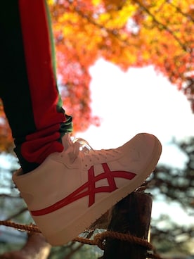「ASICS（アシックス）のアイテム（スニーカー）」を使った、666tattooさん（メンズ・170cm）の秋コーディネート