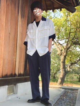 「ikka（イッカ）のアイテム（ドレスシューズ）」を使った、uchiさん（メンズ・177cm）の春コーディネート