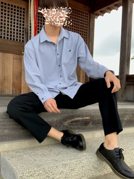 「ikka（イッカ）のアイテム（ドレスシューズ）」を使った、uchiさん（メンズ・177cm）の春コーディネート