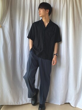 「ikka（イッカ）のアイテム（ドレスシューズ）」を使った、uchiさん（メンズ・177cm）の春コーディネート