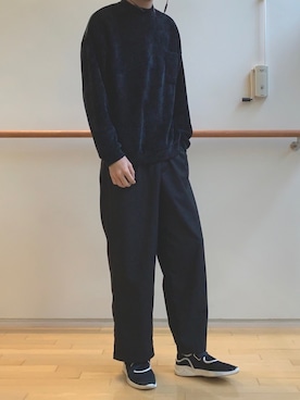 「ONE DAY KMC （ワンデイケーエムシー）のアイテム（シューズ）」を使った、sicさん（メンズ・185cm）の冬コーディネート