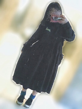 「だぼだぼ」｜「アイテム（ワンピース/ドレス）」を使った、則巻さん（レディース・153cm）の冬コーディネート