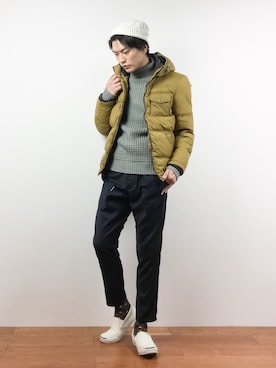 「Blue Standard （ブルースタンダード）のアイテム」を使った、中嶋時男さん（メンズ・183cm）の冬コーディネート