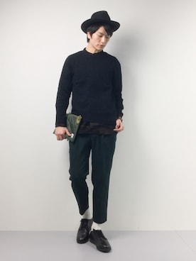 「SHIPS JET BLUE（シップスジェットブルー）のアイテム（バッグ）」を使った、中嶋時男さん（メンズ・183cm）の冬コーディネート