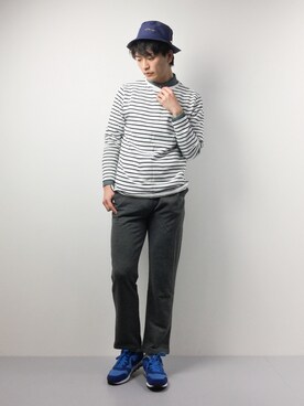 「NOT RIGID（ノットリジット）のアイテム」を使った、中嶋時男さん（メンズ・183cm）の春コーディネート