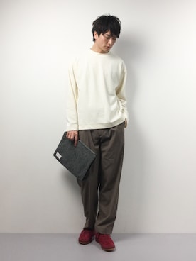 「SHIPS JET BLUE（シップスジェットブルー）のアイテム（バッグ）」を使った、中嶋時男さん（メンズ・183cm）の春コーディネート