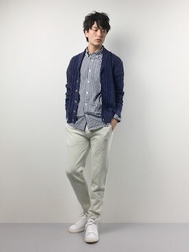 中嶋時男さん(メンズ・183cm)の春コーディネート