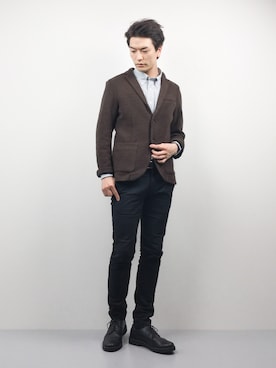 「MK MICHEL KLEIN HOMME （エムケーミッシェルクランオム）のアイテム（ジャケット/アウター）」を使った、中嶋時男さん（メンズ・183cm）の春コーディネート