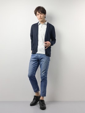 「LB/S （エルビーエス）のアイテム」を使った、中嶋時男さん（メンズ・183cm）の春コーディネート