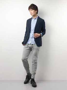 中嶋時男さん（メンズ・183cm）の春コーディネート