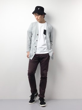 中嶋時男さん(メンズ・183cm)の春コーディネート