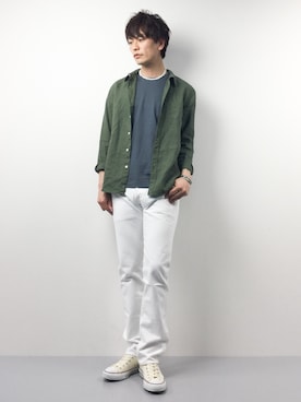 中嶋時男さん(メンズ・183cm)の春コーディネート