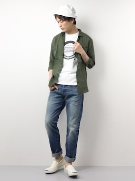 中嶋時男さん(メンズ・183cm)の春コーディネート