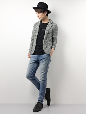 「A.S.M（エーエスエム）のアイテム（ジャケット/アウター）」を使った、中嶋時男さん（メンズ・183cm）の春コーディネート