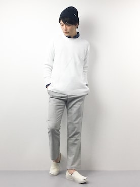 「attack the mind 7（アタックザマインドセブン）のアイテム」を使った、中嶋時男さん（メンズ・183cm）の春コーディネート