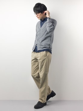 「attack the mind 7（アタックザマインドセブン）のアイテム」を使った、中嶋時男さん（メンズ・183cm）の春コーディネート