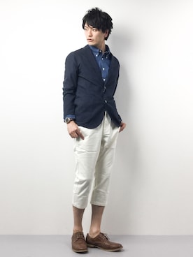 中嶋時男さん(メンズ・183cm)の春コーディネート