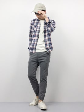中嶋時男さん(メンズ・183cm)の春コーディネート