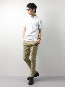 「TOMMY HILFIGER（トミーヒルフィガー）のアイテム（トップス）」を使った、中嶋時男さん（メンズ・183cm）の春コーディネート