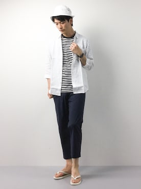 中嶋時男さん(メンズ・183cm)の春コーディネート
