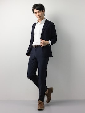中嶋時男さん(メンズ・183cm)の春コーディネート