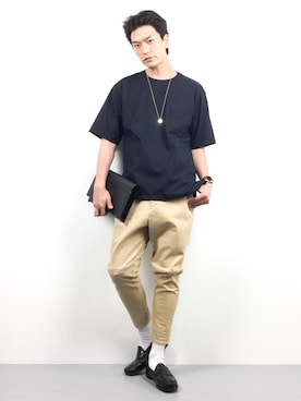「glamb（グラム）のアイテム」を使った、中嶋時男さん（メンズ・183cm）の春コーディネート