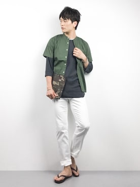 中嶋時男さん(メンズ・183cm)の春コーディネート
